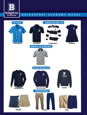 BridgePrep Academy's 2026-2027 school uniforms can now be purchased at Ibiley Uniforms!